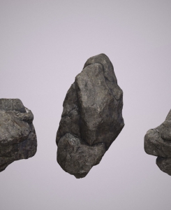 [PBR]3块石头-4K贴图