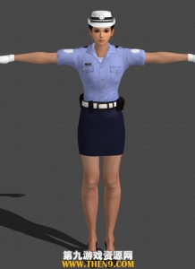 女警察制服3D模型免费下载！