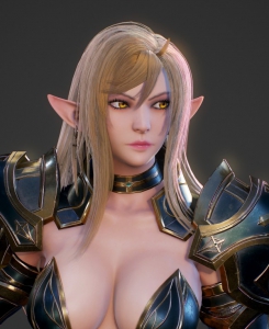 [PBR][4K][RyanReos系列]漂亮的妹子ElfSwordmaster-3D角色模型下载