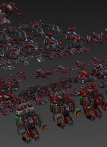 《星际来袭》全套机器人和飞船模型
